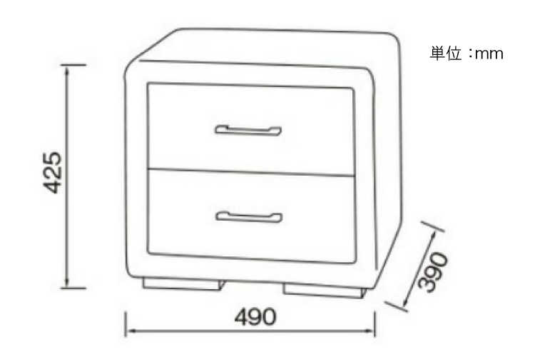 RA-2947 幅49cmミニサイドチェストのサイズ詳細画像