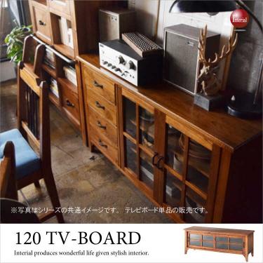 幅120cm・天然木ミンディ製テレビボード（完成品）