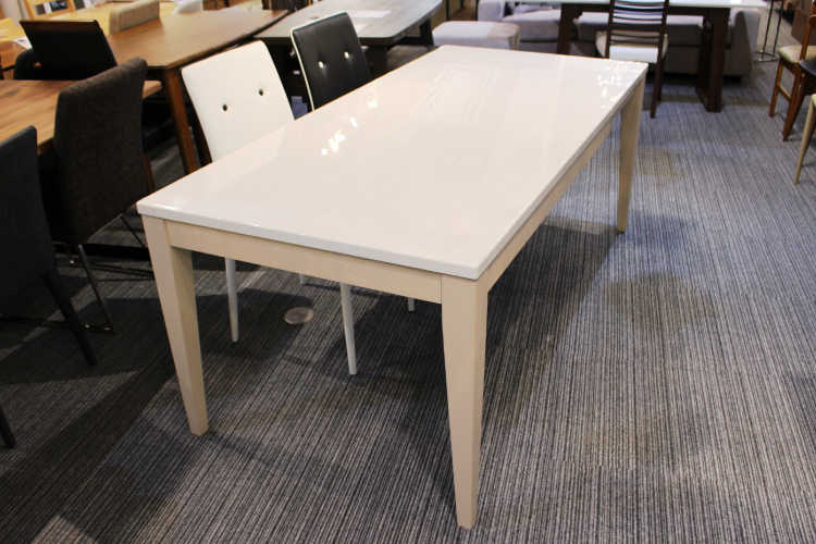 DI-2013 ダイニングテーブル伸長式白ホワイト幅130～180cm
