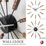 CL-2051 天然木製スティックデザイン・壁掛け時計（音なしスイープ針）