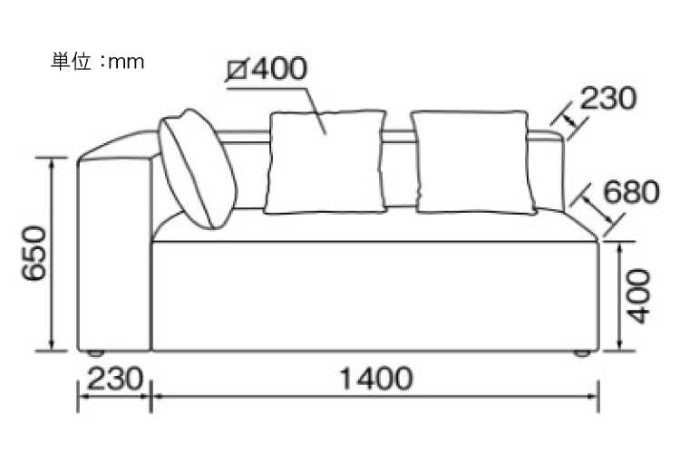 SF-3581 幅163cm・布ファブリック製コーナーソファー（グレー）完成品のサイズ詳細画像