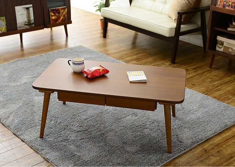 センターテーブル 120cm 天然木 ウォールナット 無垢 コーヒー