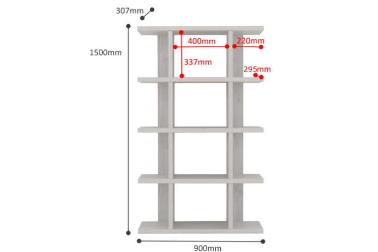 RA-3059 幅90cm×高さ150cm・ハイデザイン木目調オープンシェルフ