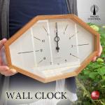CL-2158壁掛け電波時計モノトーンオクタゴンデザイン