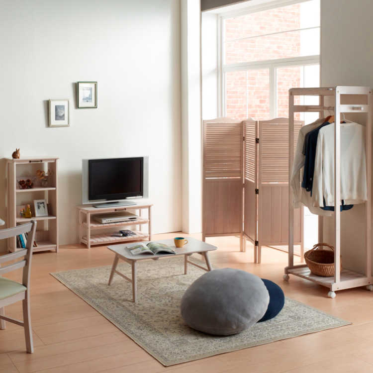 木目調ハンガーラック 東谷 ハンガーラック 木製 天然木 オーク材 幅89cm （ コートハンガー