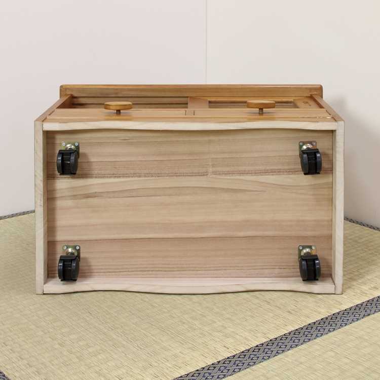 KI-1865 幅60cm・天然木桐材・ポットワゴン（キャスター付）お洒落な家具の激安通販インテリアル