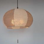 丸みのあるドーム型の和風3灯ペンダント