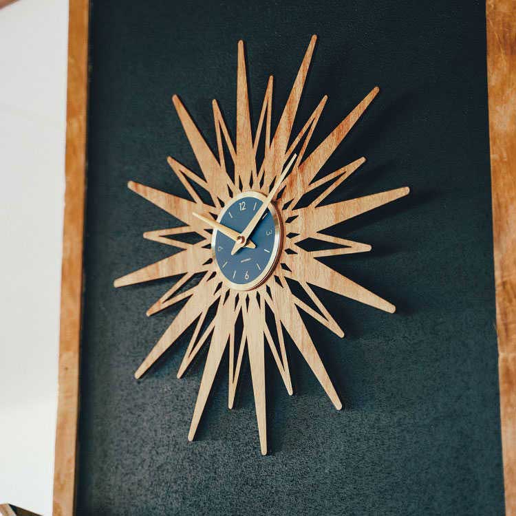 CL-2168 スタイリッシュインテリア時計｜スイープ針・太陽SUN