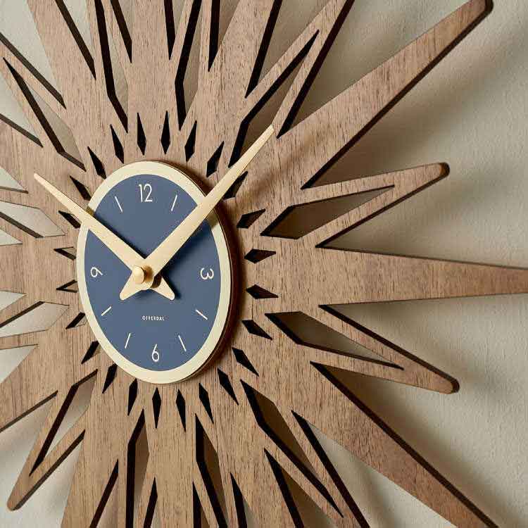 CL-2168 スタイリッシュインテリア時計｜スイープ針・太陽SUN