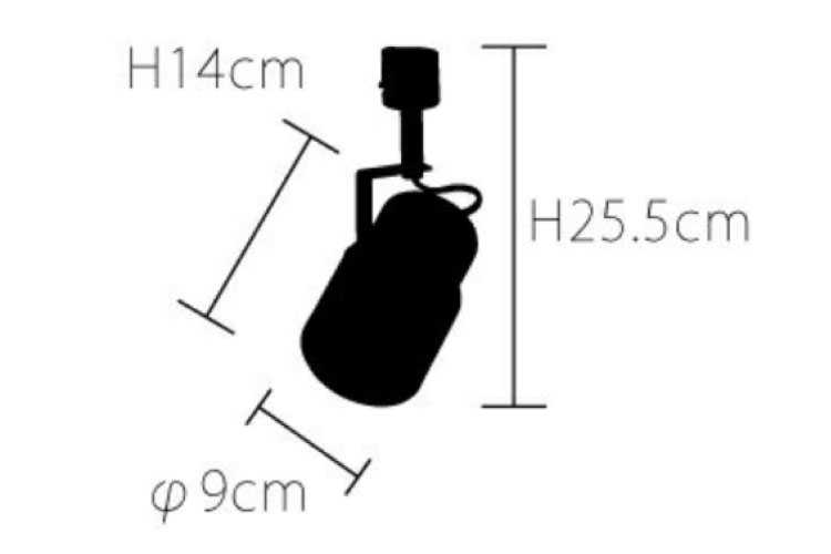 LT-4271 【ダクトレール専用】1灯スポットライト のサイズ詳細画像