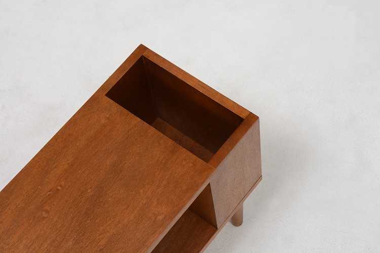 TA-2479 アンティークサイドテーブル収納付き｜幅28cm天然木製