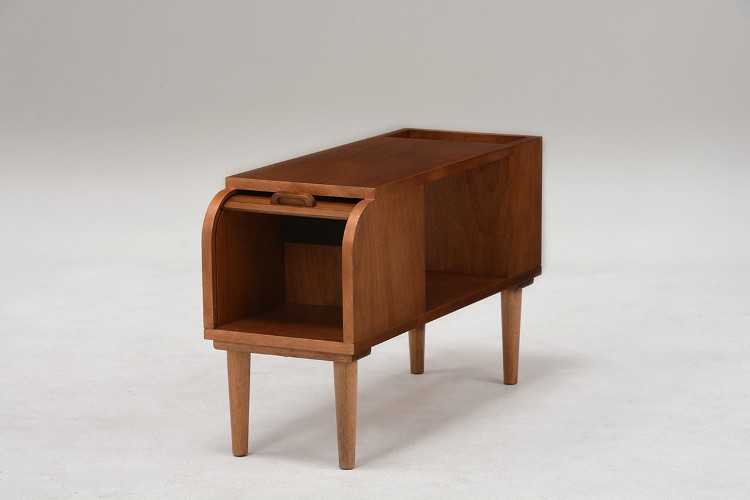 TA-2479 アンティークサイドテーブル収納付き｜幅28cm天然木製