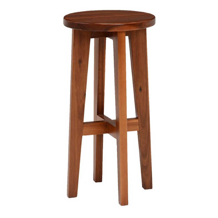 CH-3668 バースツールアンティークブラウン｜天然木アカシア完成品