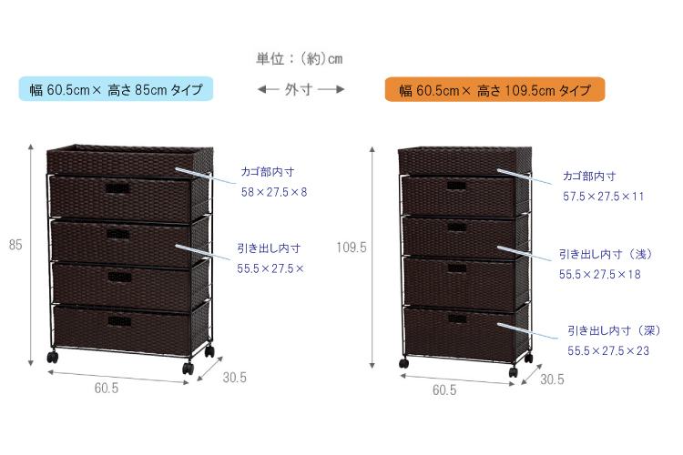 ST-1319 幅60.5cm・キャスター付きランドリーラック（完成品）送料無料