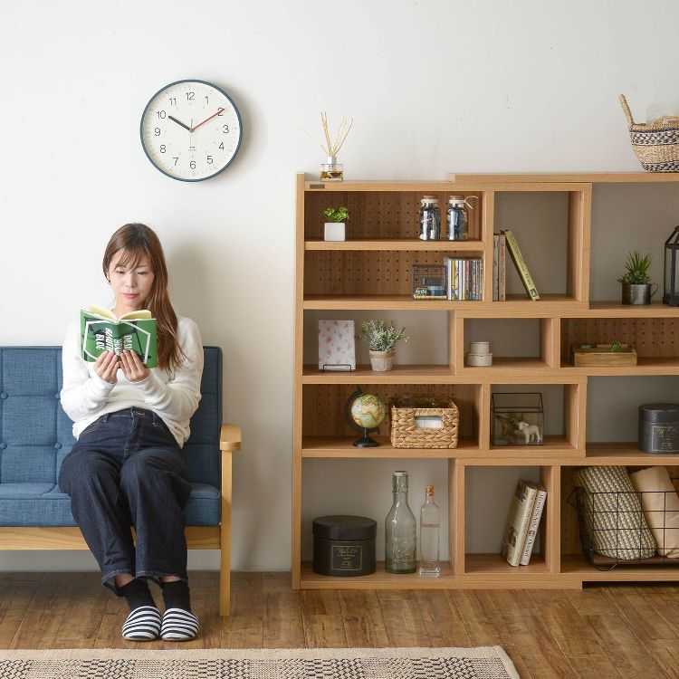 RA-3272 幅90～166cm・ウッド調伸縮オープンラック（ハイタイプ