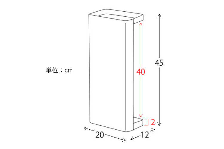 OT-1499 お洒落でかっこいい傘立てのサイズ詳細画像