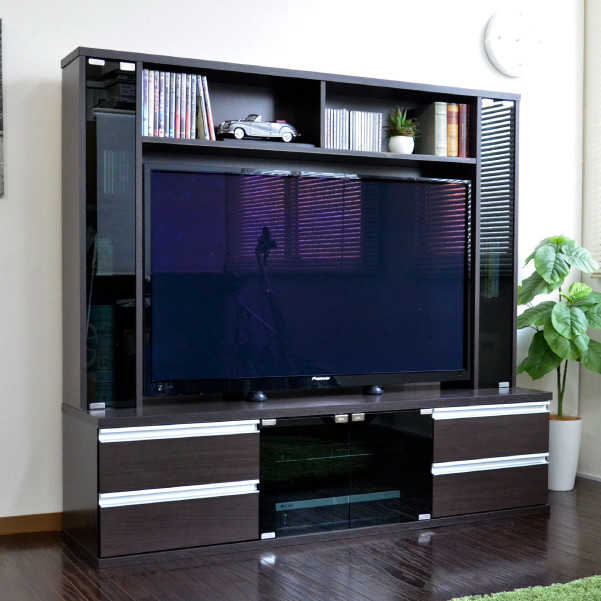 テレビ台160cm 50インチ対応 ダークブラウン TV台 テレビボード テレビ台160cm 50インチ対応 ハイタイプ テレビボード TV台 TV