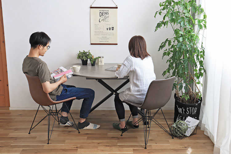 DI-2211 昇降テーブルコンクリート風|幅120cm丸・円形 DI-2211 昇降テーブルコンクリート風|幅120cm丸・円形