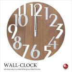 CL-2069 ジョージ・ネルソン作「ナンバークロック」ウォールナット（復刻ジェネリック版）