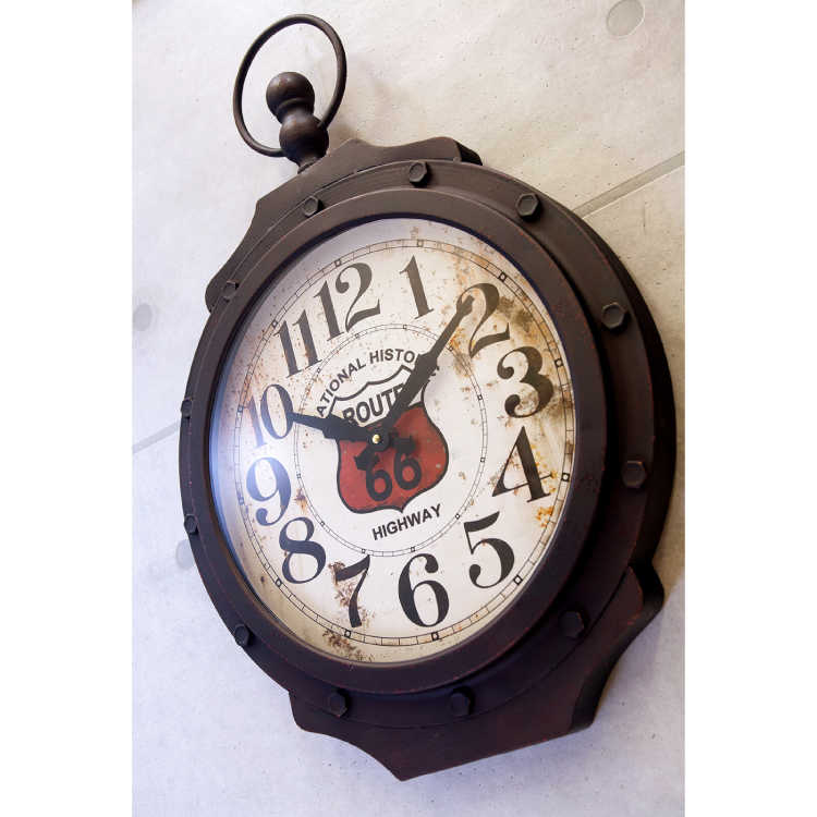 CL-2283 壁掛け時計ROUTE66 大きい46cmアメリカン雑貨