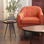 ウッド天板とブラックのツートン