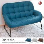 SF-3843 幅116cmコンパクト2人掛けソファーファブリック布製