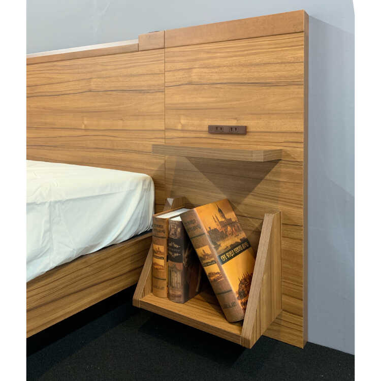 BE-3123 おしゃれ高級セミダブルベッド｜電源コンセント付き