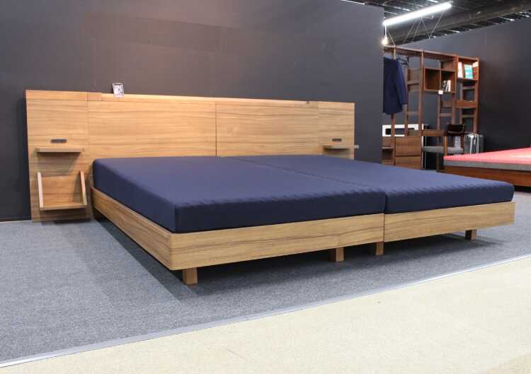 BE-3123 おしゃれ高級セミダブルベッド｜電源コンセント付き