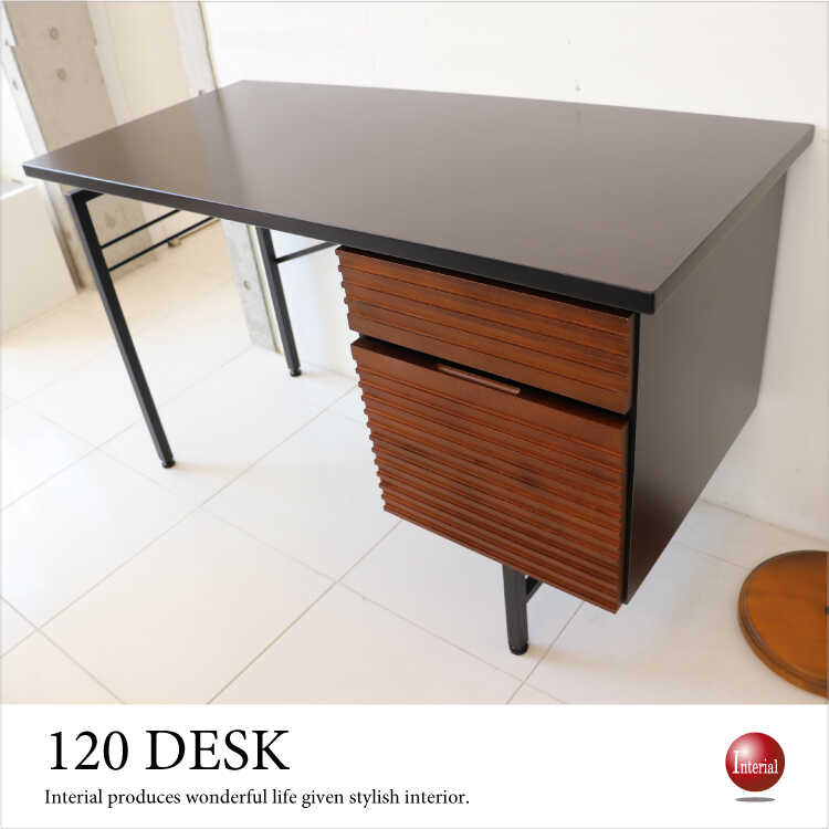 片袖 デスク 書斎机 ウォールナット材 ブラウン 北欧スタイル 片袖 デスク 書斎机 ウォールナット材 ブラウン 北欧スタイル ビスタ