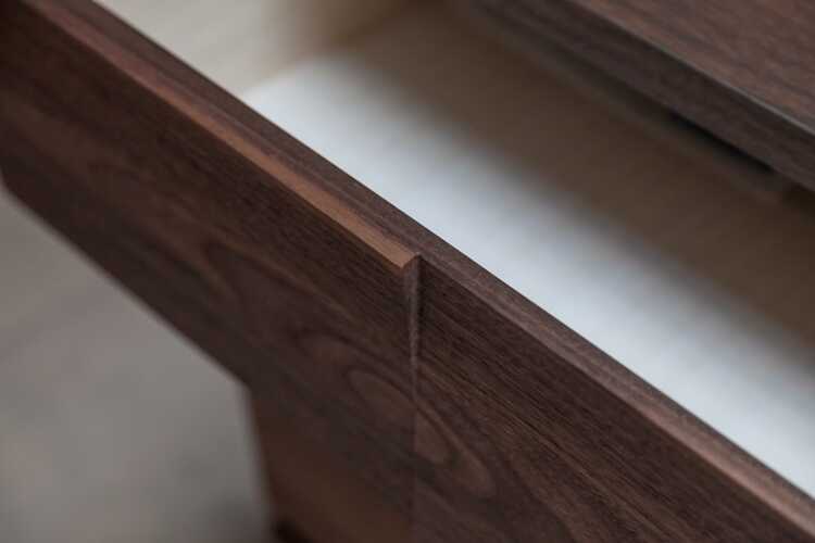 WR-1488 日本製ウォールナット材チェスト6段｜幅58cm完成品