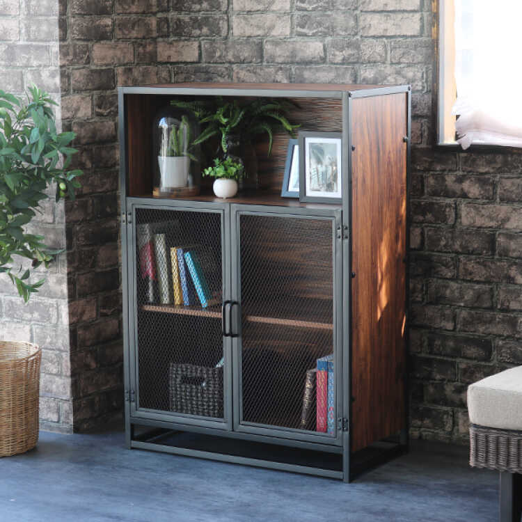 RA-3331 レトロ3段マルチラック｜幅77cmアンティーク収納