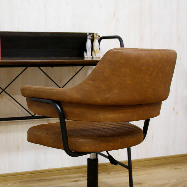 DC-1019 ハイデザインデスクチェア｜ライトブラウン色アンティーク