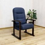 シンプルデザインの高座椅子ブルー