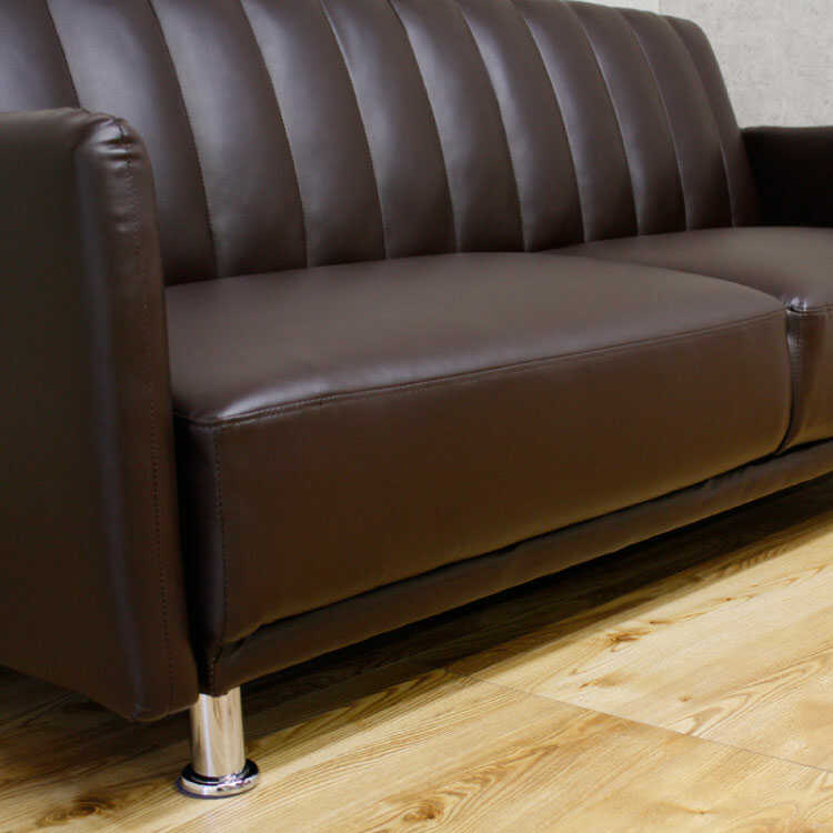 SF-3854 アンティーク風ソファーベッド｜ブラウン・リクライニング