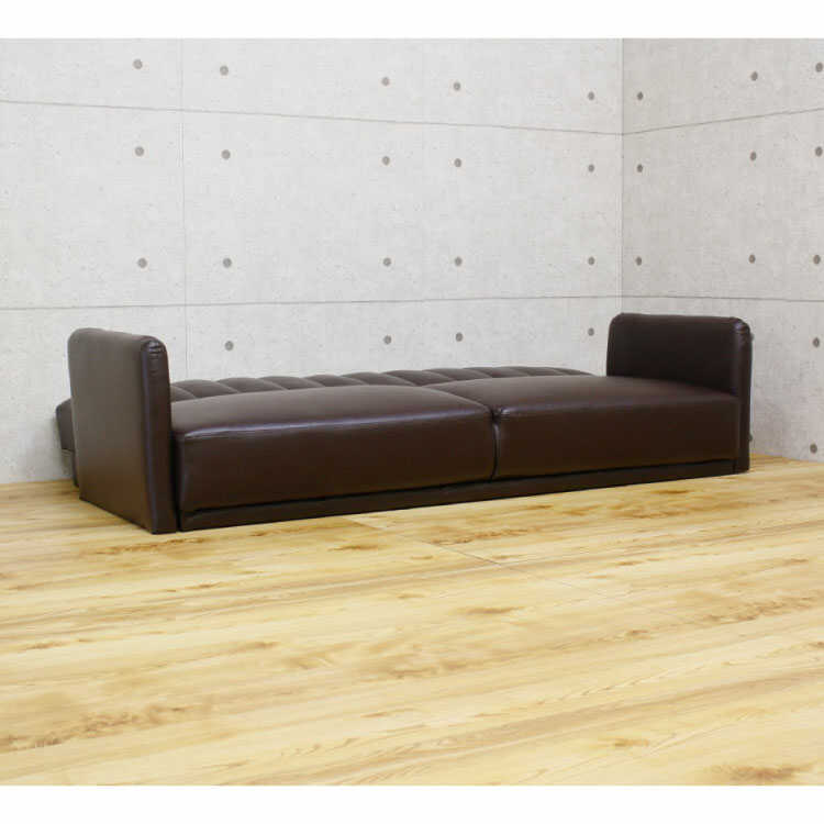 SF-3854 アンティーク風ソファーベッド｜ブラウン・リクライニング