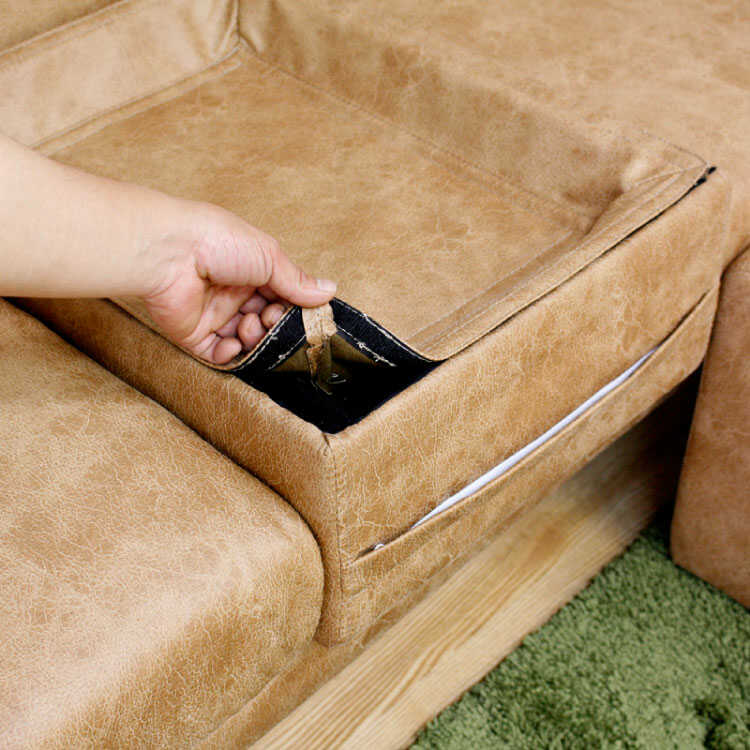 Pet -compatible fabric] LEND (Lend) Covering Ottoman Gray