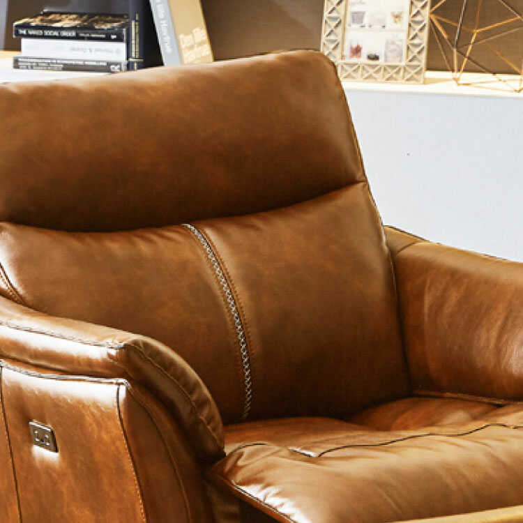SF-3893 電動リクライニングSOFA｜1人掛け・キャメル色