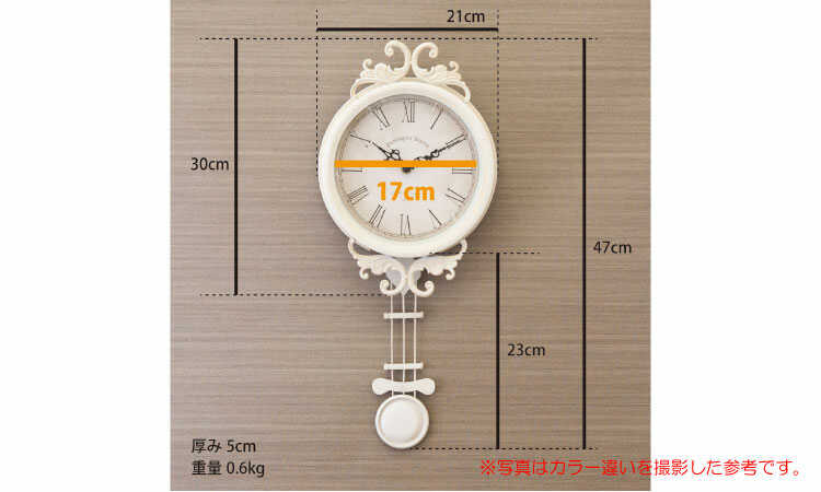 CL-2308 アンティークな壁掛け振り子時計のサイズ詳細画像