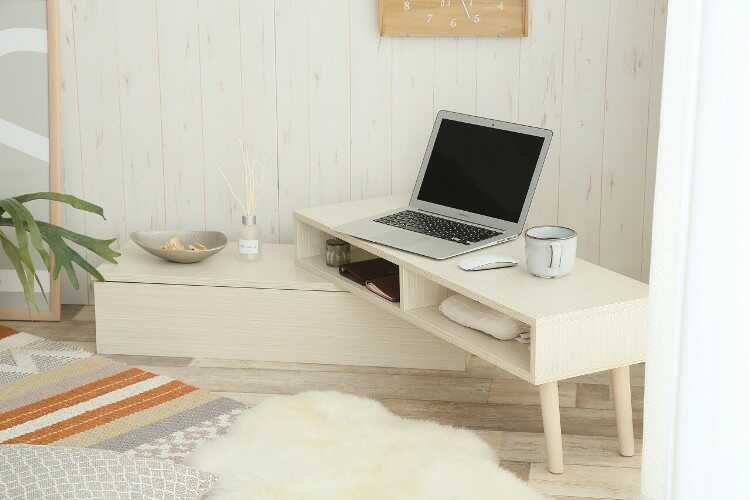 TB-2573 伸長テレビボード｜幅90～160cmホワイトウォッシュ