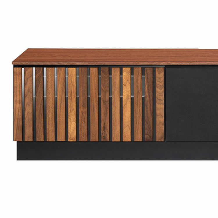 TB-2580 天然木ウォールナット製和風モダンTVボード｜150cm