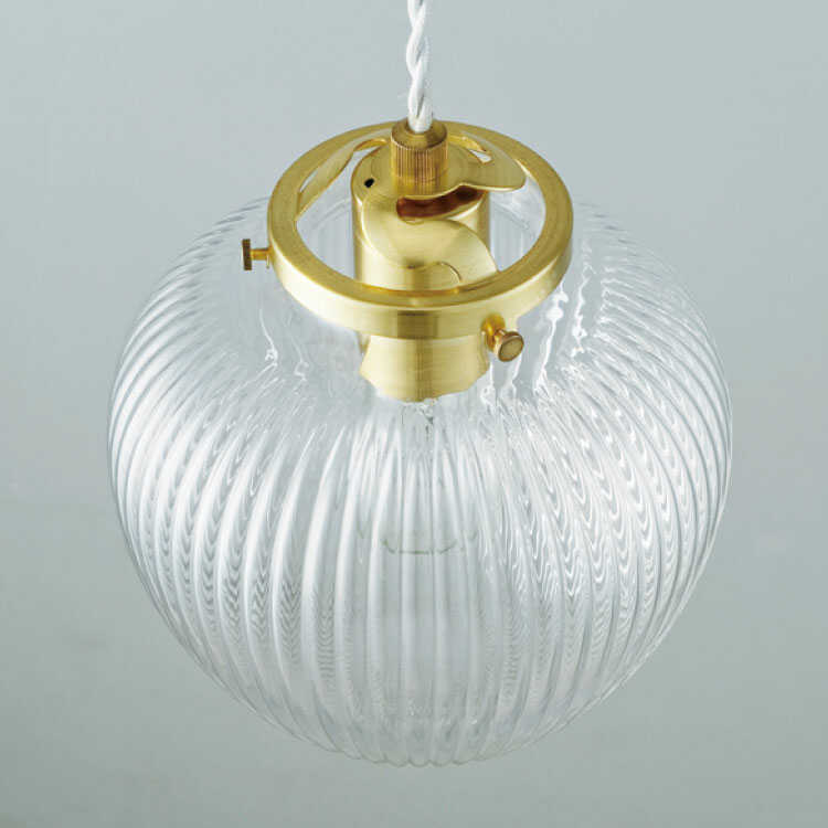 LT-4634 縦ストライプが可愛い1灯ペンダントライト｜ガラスセード