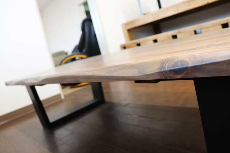 TA-2666 天然木ウォールナット無垢製ローテーブル｜特大180cm