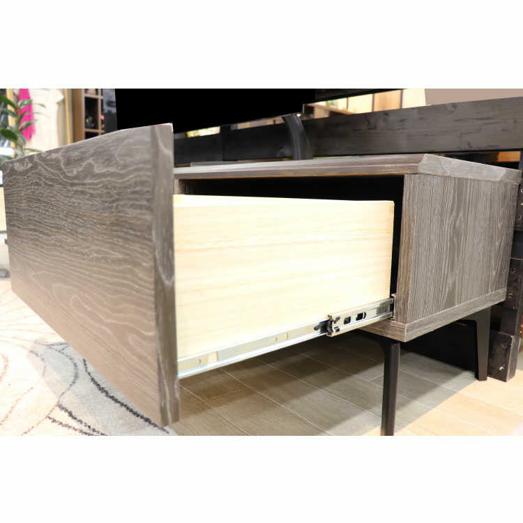TB-2618 モダングレーなテレビボード｜幅180cm・天然木突板