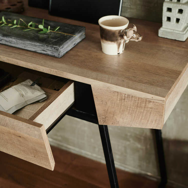 レトロなデスク　幅100㎝ DE-1954 レトロなヴィンテージ調パソコンデスク｜幅100cm