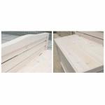 ホワイトの塗装からうっすらと見える木目が上品