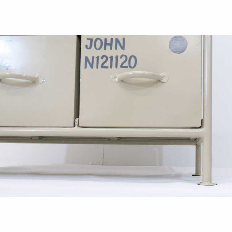 RA-3402 ヴィンテージなスチール製チェスト3段｜57cmベージュ