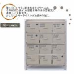 引き出しに淡いネイビーで文字ペイント