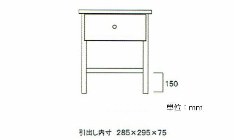 TA-2722 幅40cmカントリーブラウンのサイドテーブルのサイズ詳細画像