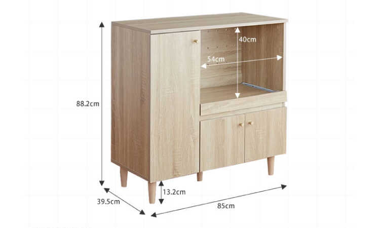 KI-2013 幅85cm一人暮らしにおすすめキッチンカウンターのサイズ詳細画像