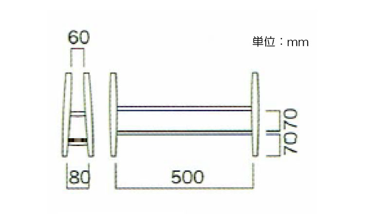 ST-1346 北欧風の天然木製スリッパラックのサイズ詳細画像